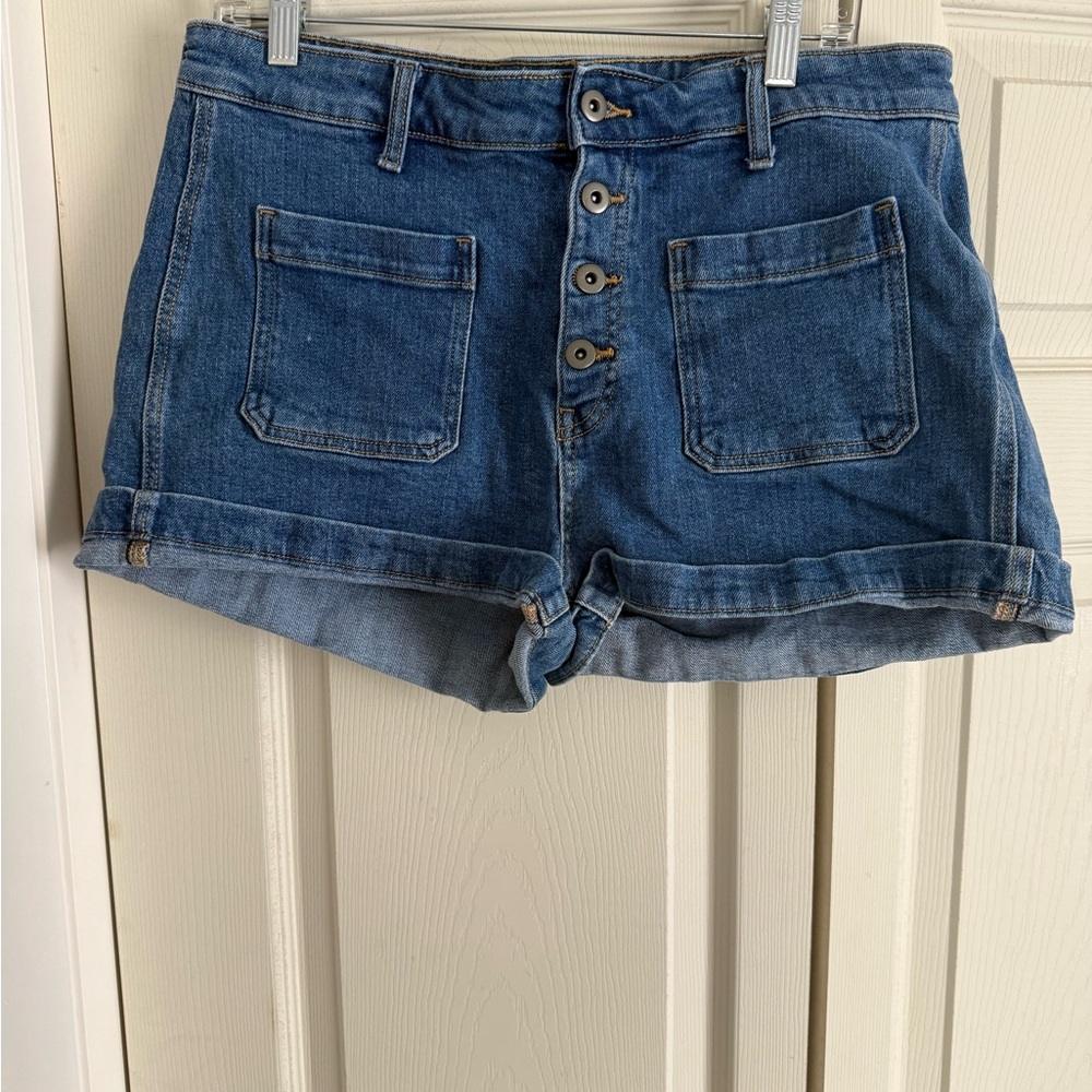 Old Navy Blue Jean Shorts with Button Front
